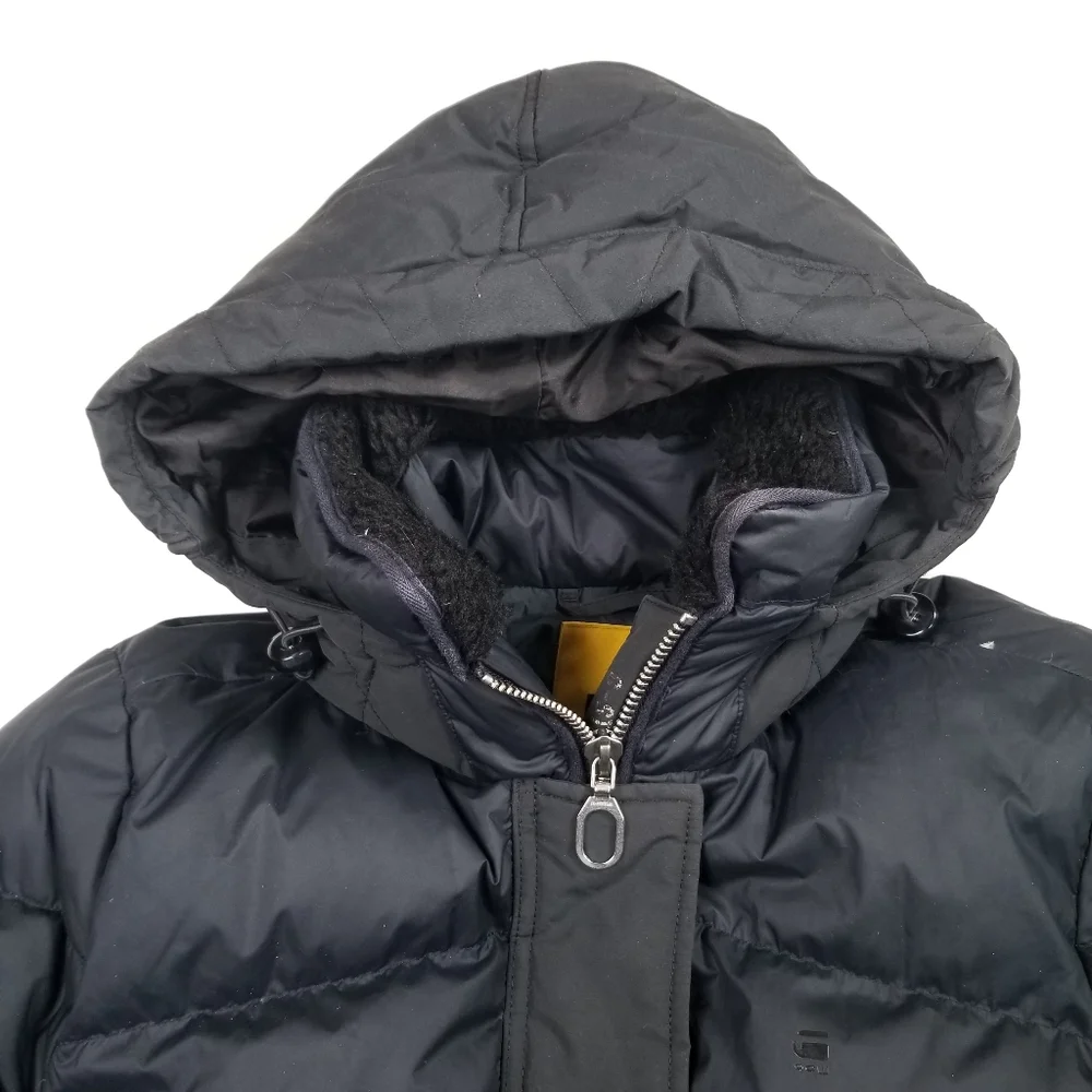 G-Star Raw Whistler HDD Women's Long Down Coat Navy Blue Size S - Picture 11 of 16